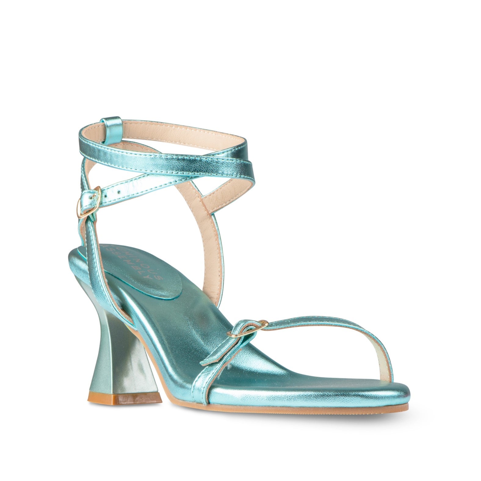 Lisa Leather Mid Heel Sandals