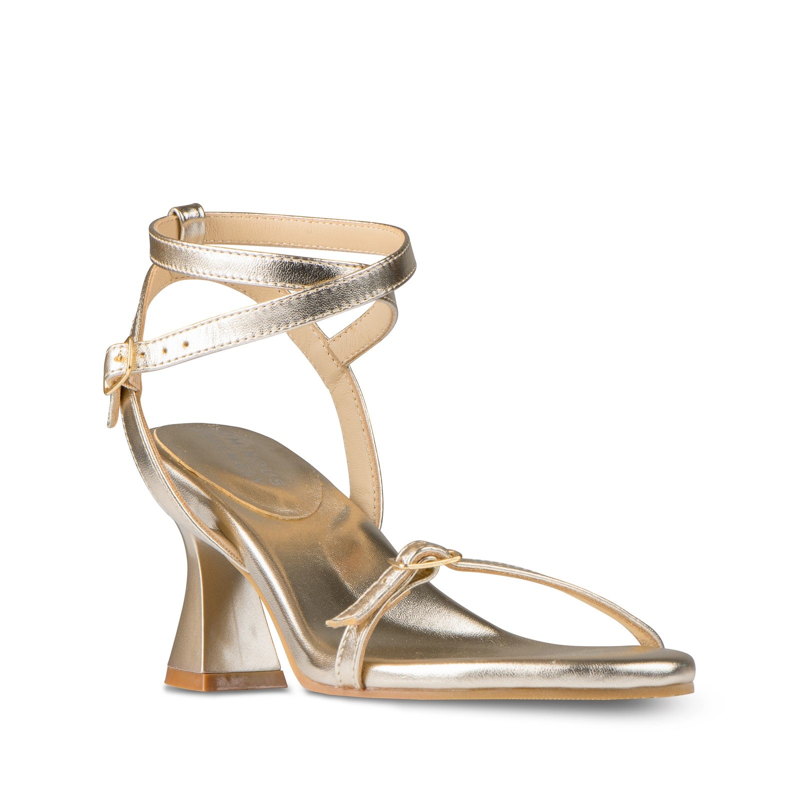 Lisa Leather Mid Heel Sandals